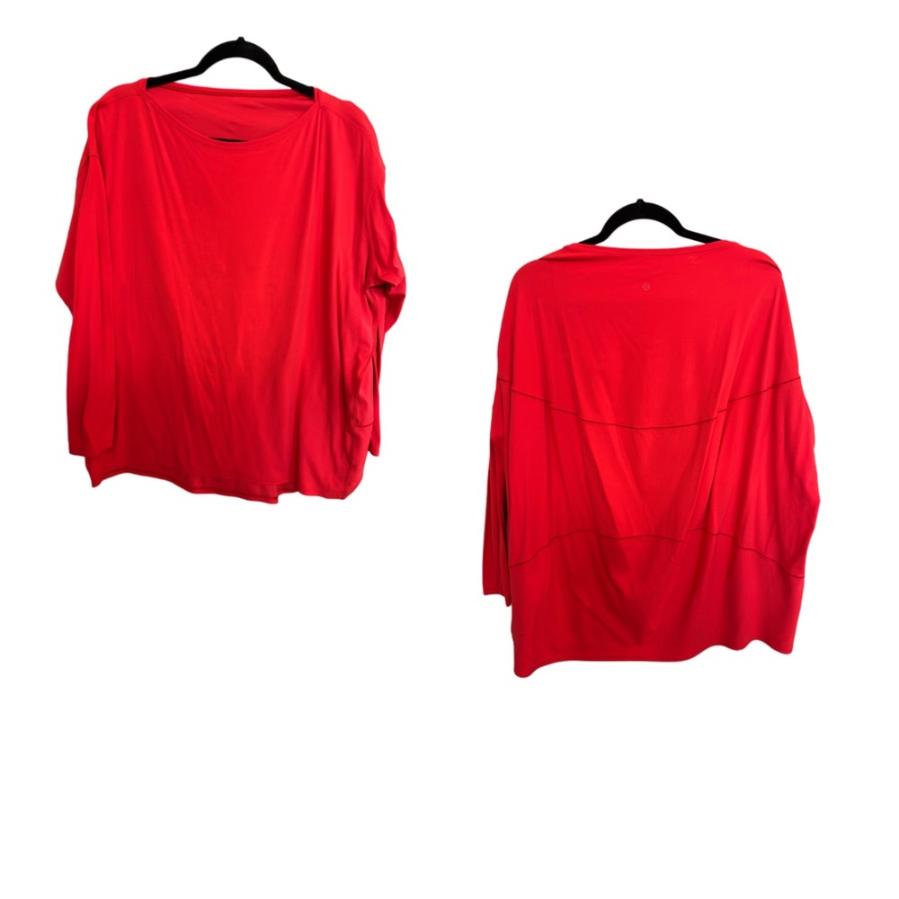 Lululemon Back in Action Long Sleeve *Nulu Bright Red Size 14